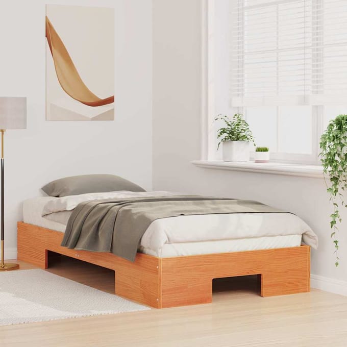 vidaXL - Bedframe - Bruin - 100 - x - 200 - cm