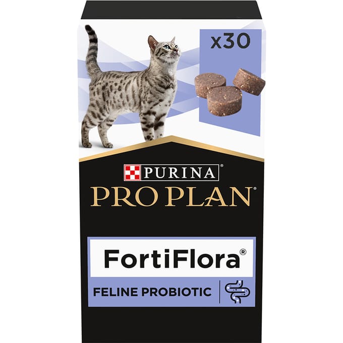2x15g Fortiflora Probiotic Kauwblokjes Purina Pro Plan Kattensnacks