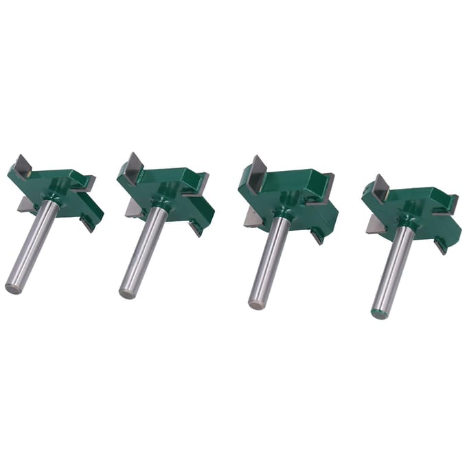 4 stuks set 14 schacht vierkant T-gleuf sleuf freesbit houtbewerking snijder frees