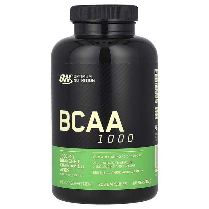 BCAA 1000, 200 Capsules (500 mg par capsule)