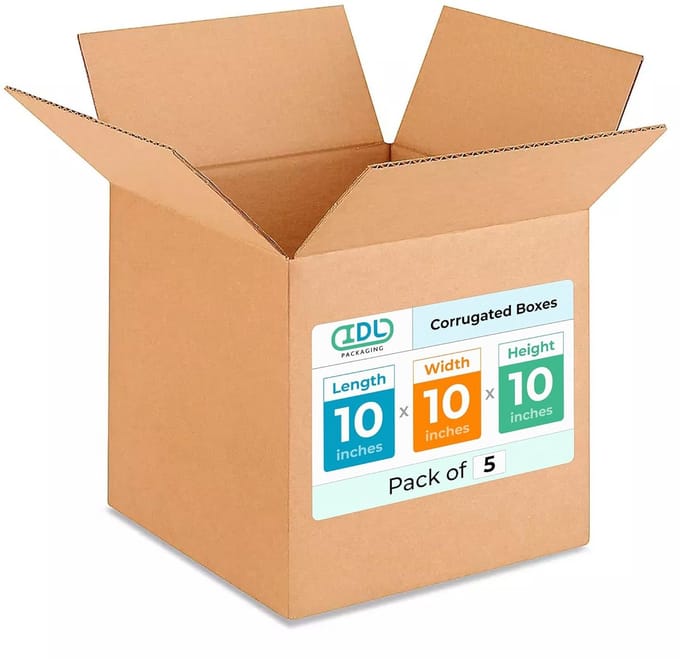 Kleine Kartonnen Verhuisdoos 10" - 100% Gerecycleerd - Pack van 5