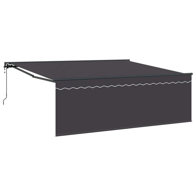 vidaXL Zijde Frame Geel en Wit 350 x 250 cm Polyester met PU-coating