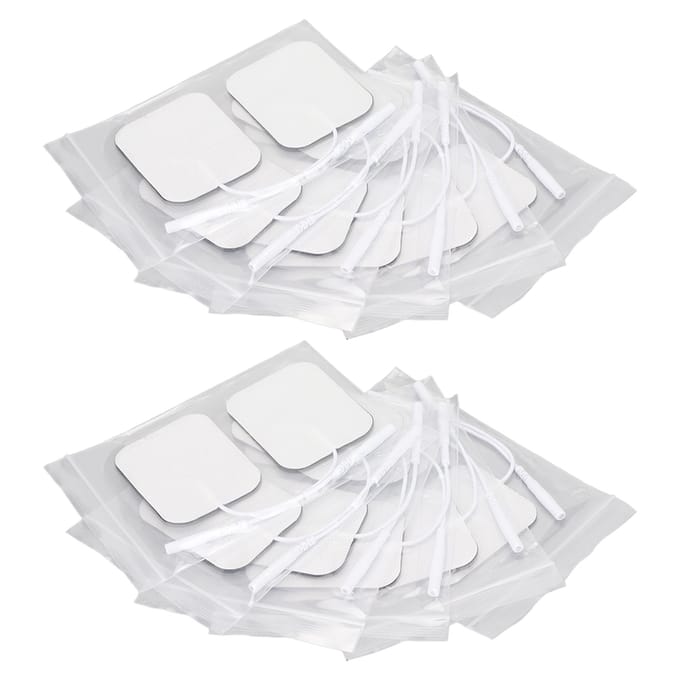 12pcs Électrode Rectangulaire Patch Électrode Auto-Adhésif Accessoire de Remplacement pour TENS white