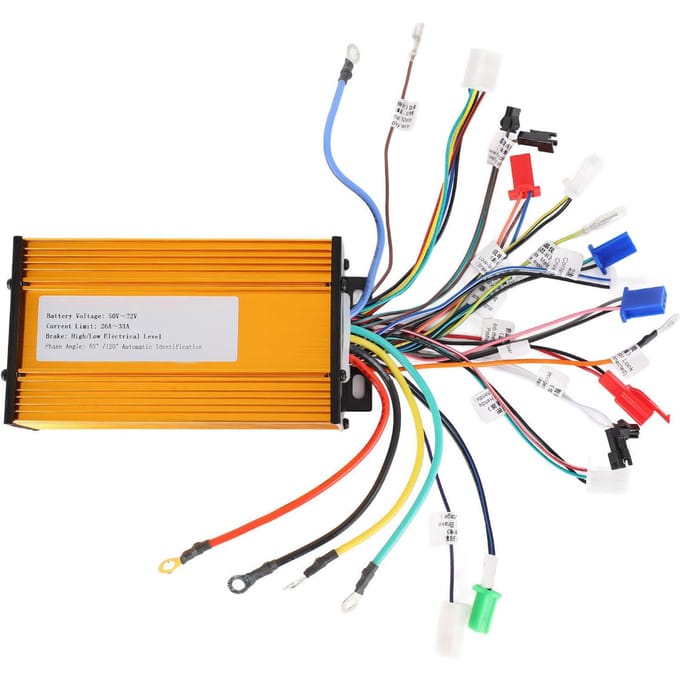 Borstelloze Motorcontroller 12 Tube 3 Modus Aluminiumlegering Elektrische Fiets Accessoires voor orange