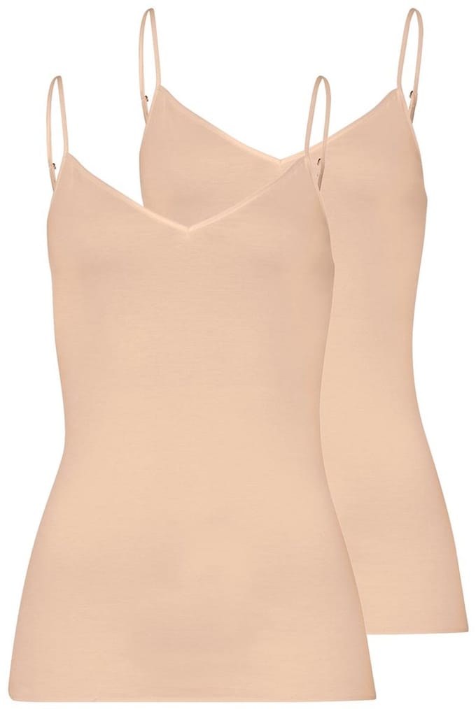 Hanro Dames spaghettitop 2 pack Cotton Seamless