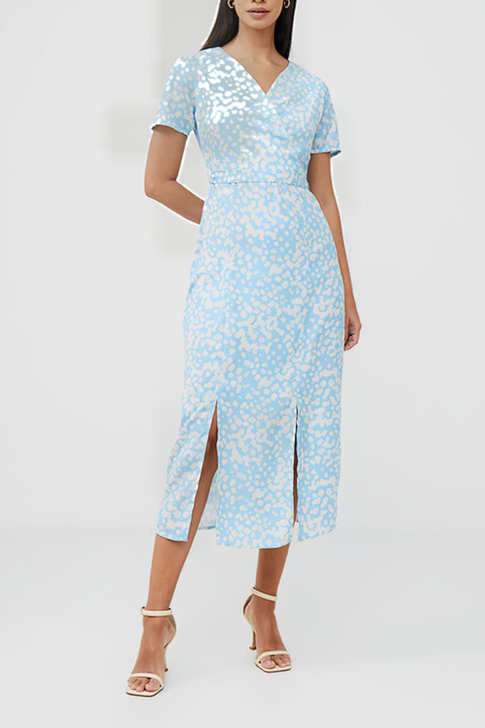 French Connection Wrap L Blue Taglia: 6 | Abiti Mini Outlet | Donna | Blu