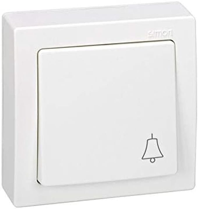 Witte Drukknoop voor Elektrische Installatie