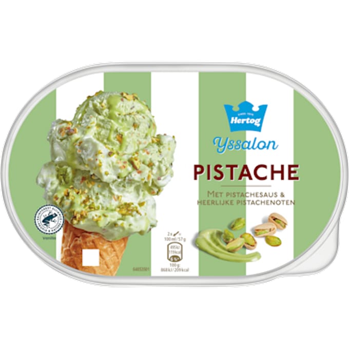 Hertog IJssalon IJs Pistache 825 ml