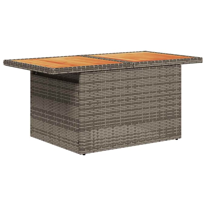 vidaXL - 7-delige - Loungeset - met - kussens - poly - rattan - grijs