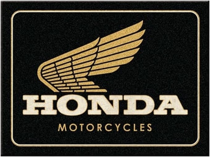 Magnet Honda MC motorcycles gold magneet 6 x 8 cm