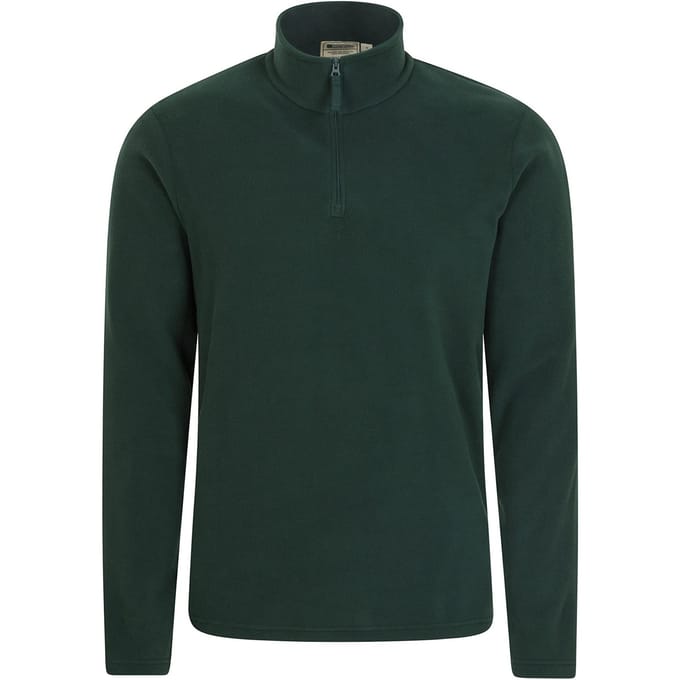 Mountain Warehouse Heren Camber II Half Zip Fleece Top (Donkergroen)