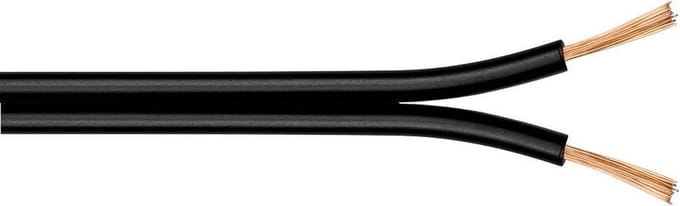 Luidspreker kabel (CCA) - 2x 2,50mm² / zwart - 100 meter
