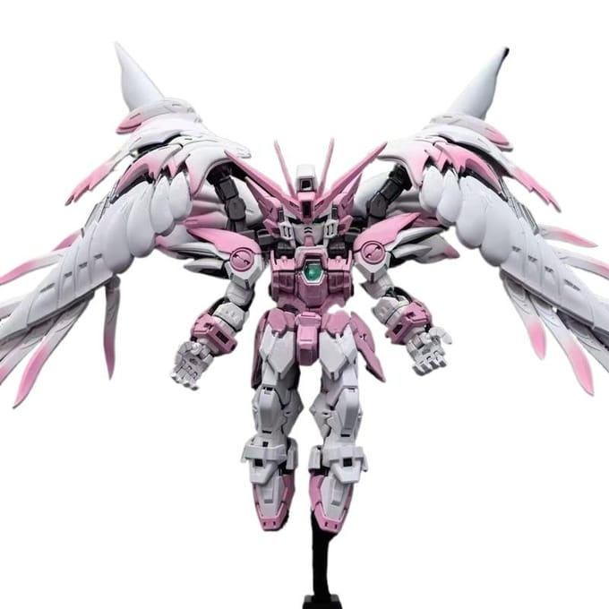 Nieuw MGSD Wing Zero Ew Sneeuwwit Kersbloesem Roze Voorgelakt Versie Assemblage Modelbouwkit Actiefiguren Plastic Speelgoed Cadeaus roze