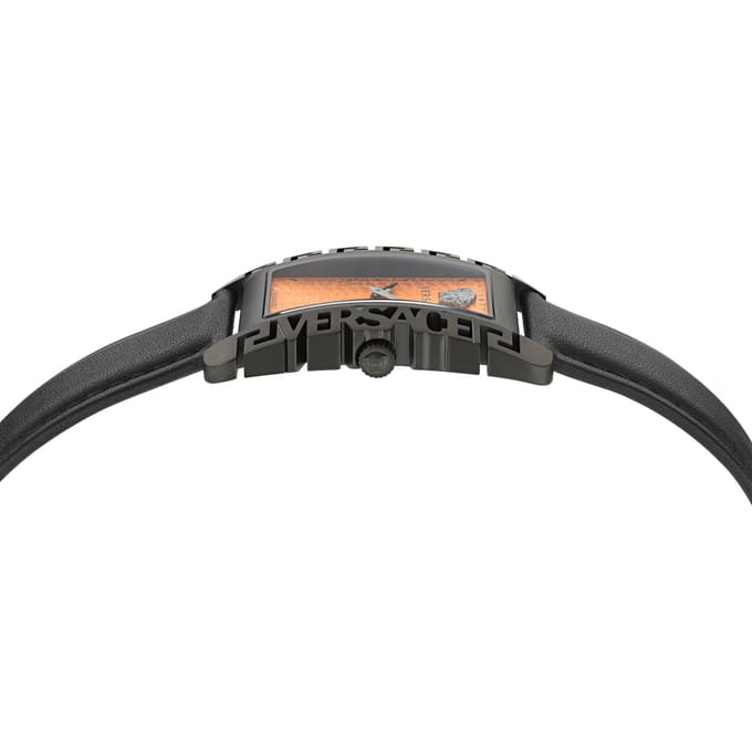 Versace Versace Flair Gent VE7D00123 Horloge - Leer - Zwart - Ø 36 mm