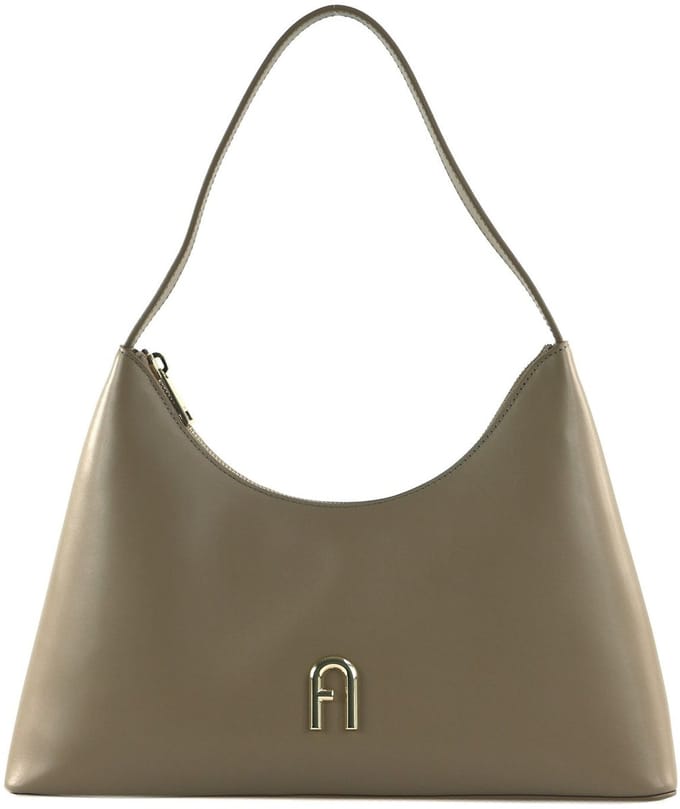 FURLA Leren schoudertas Diamante Shoulder Bag Greige Taupe