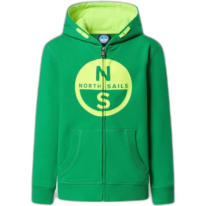 Hoodie met volle ritssluiting en kinderprint North Sails