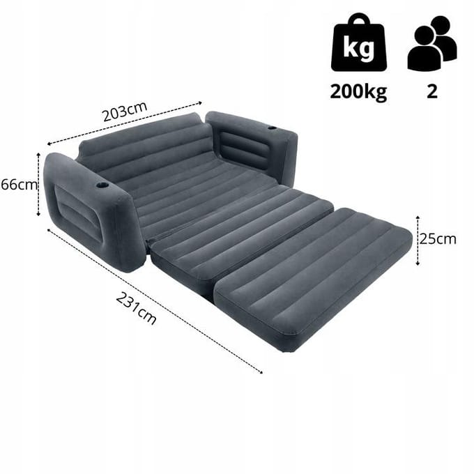 Intex 66552NP Pull-Out Sofa (l x b x h) 231 x 127 x 66 cm