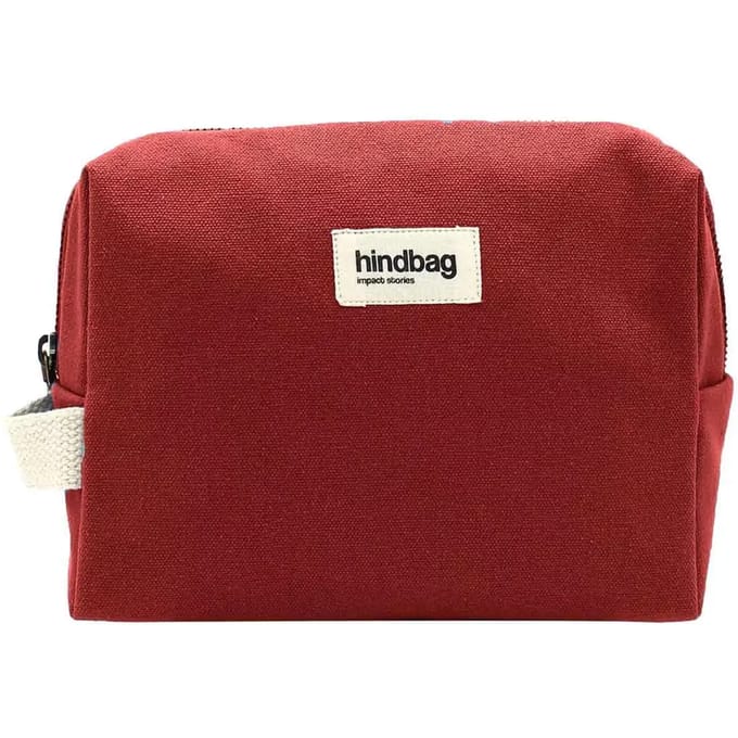 Hindbag toilettas Leon - biologisch katoen - GOTS - Terracotta