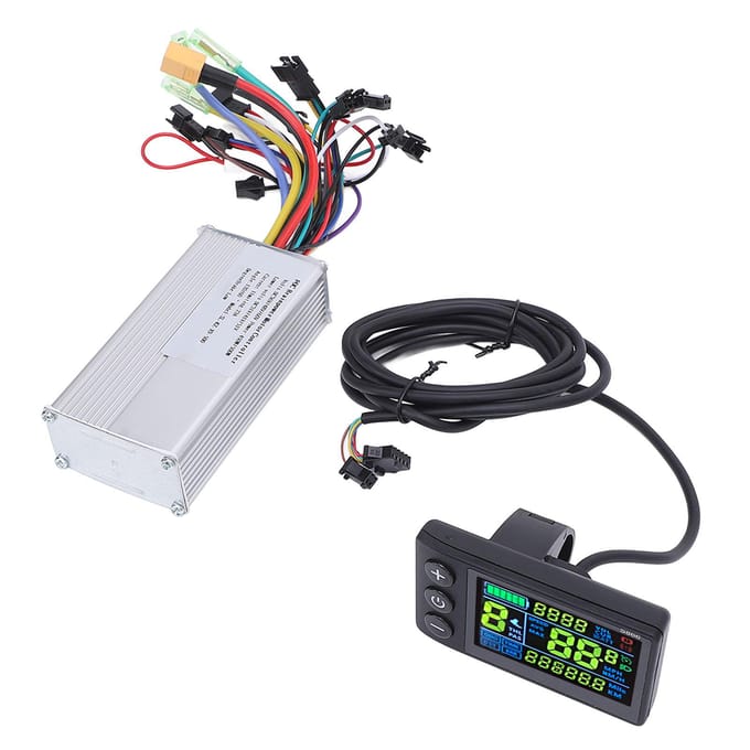 LCD Displaypaneel Borstelloze Motor Controller Kit 36V 48V 60V 450W 500W Sinusgolf Motor Snelheid Controller voor Elektrische white