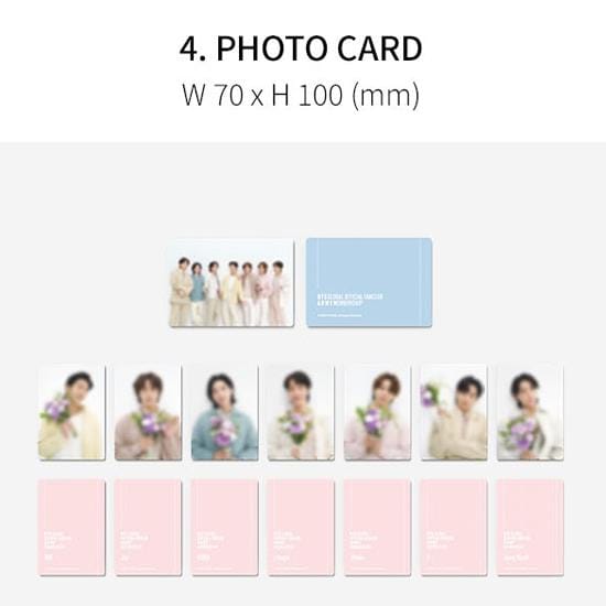 Voordeel van fotokaarten voor BTS Army-lidmaatschap white