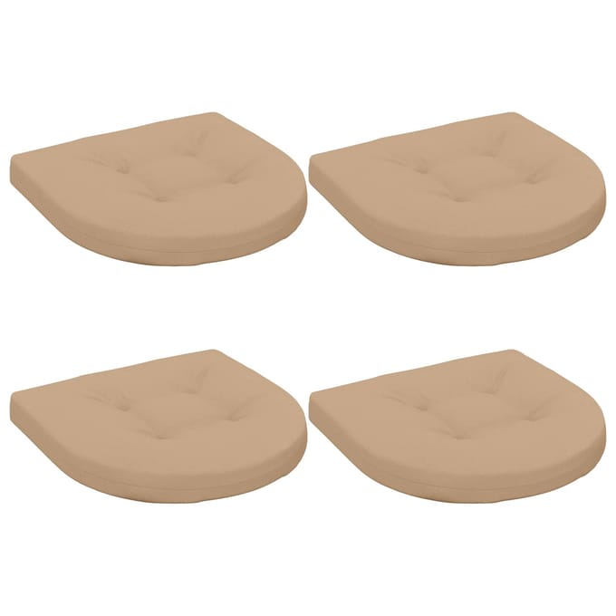 vidaXL - 4-Piece - Zitkussens - 4 - st - 100% - Polyester - Zand - 45 - x - 45 - x - 5 - cm