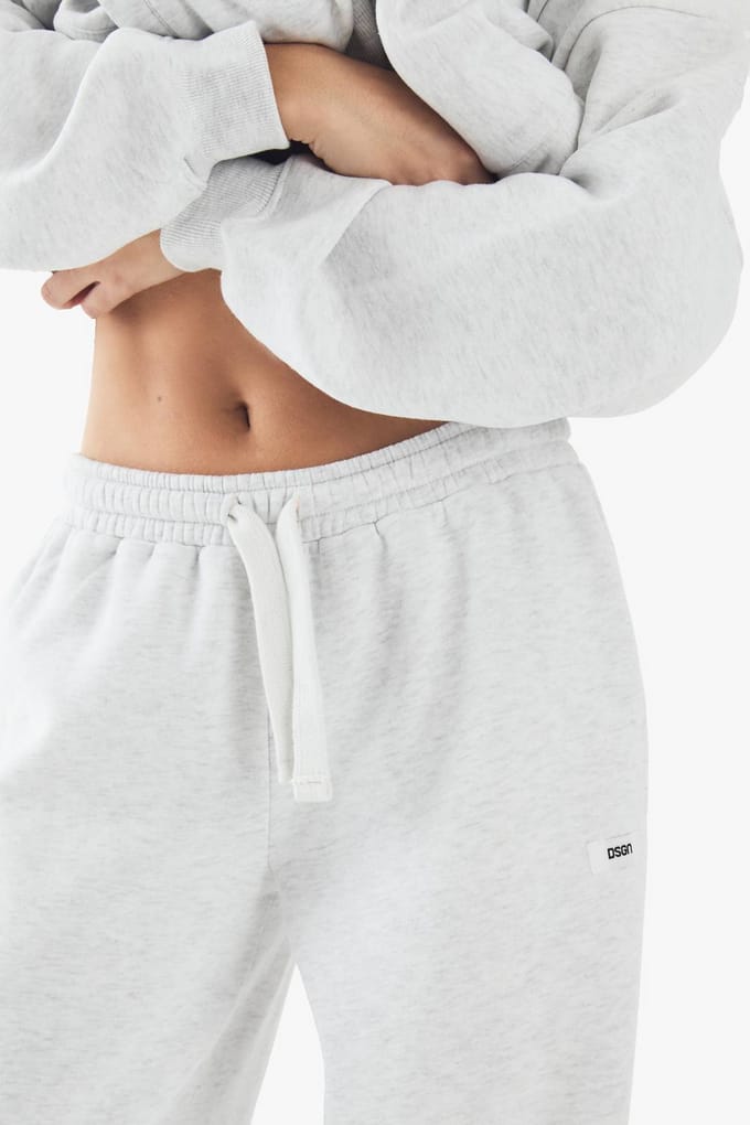 boohoo Dames DSGN Studio Label Jogger met rechte pijpen | Ash Grey | Maat: XL