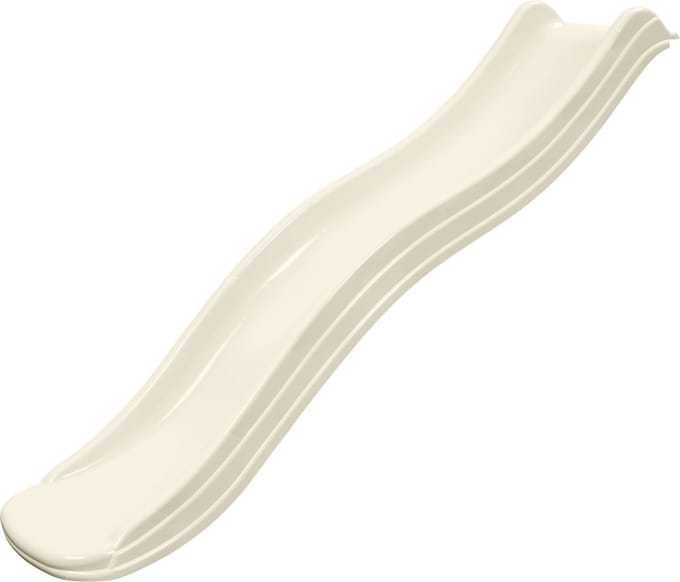Kunststof glijbaan Tweeb - 175 cm - Platformhoogte 90 cm - Pastel wit