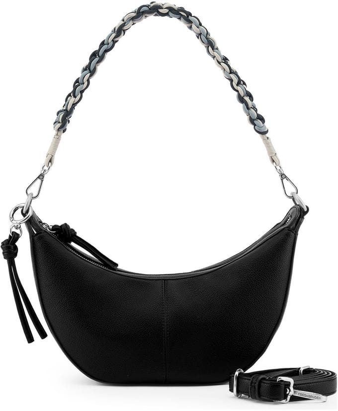 FREDsBRUDER schoudertas That’s My Bag Collection Halfmoon Bag Black zwart