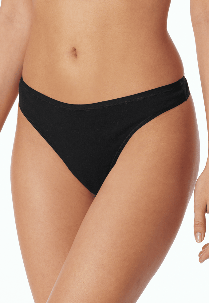 Schiesser 2 PACK String 95/5 - Dames Onderbroek - zwart