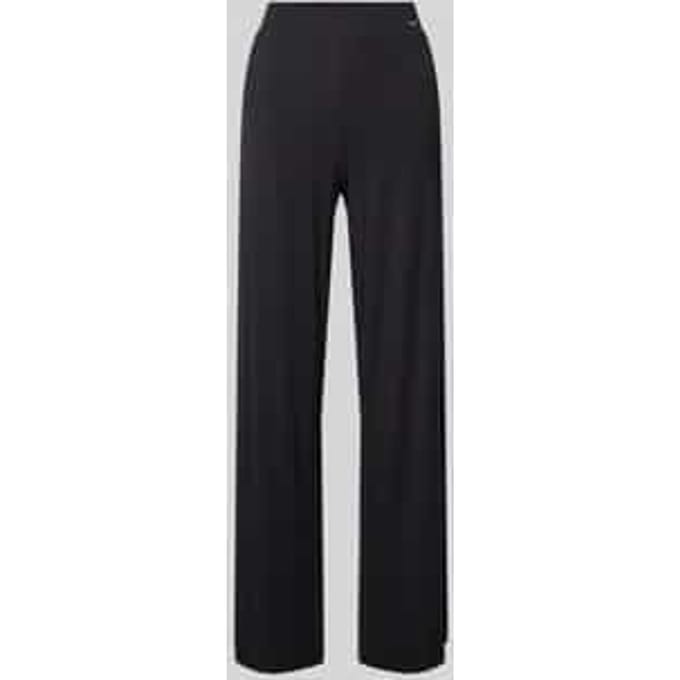 Straight leg pyjamabroek met labeldetail