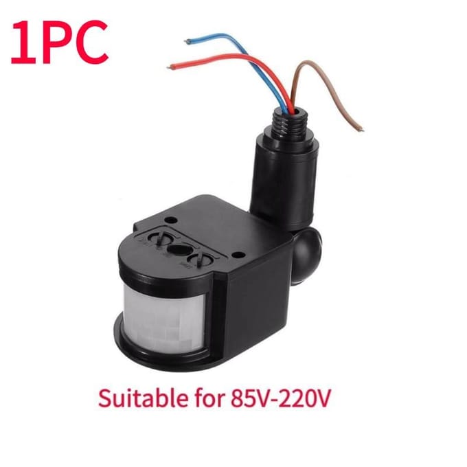 Détecteur de mouvement infrarouge automatique PIR 220V 12 V, capteur de mouvement LED, minuterie murale, capteur d'extérieur 12 volts, interrupteur de lumière 220V gray
