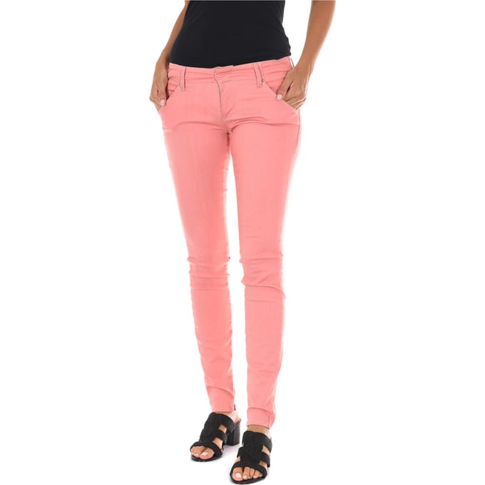 Lange broek van stretchstof 70DBF0585-G194 vrouw