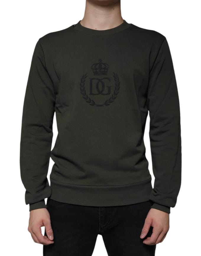 Kroonlogo Sweatshirt Olijfgroen
