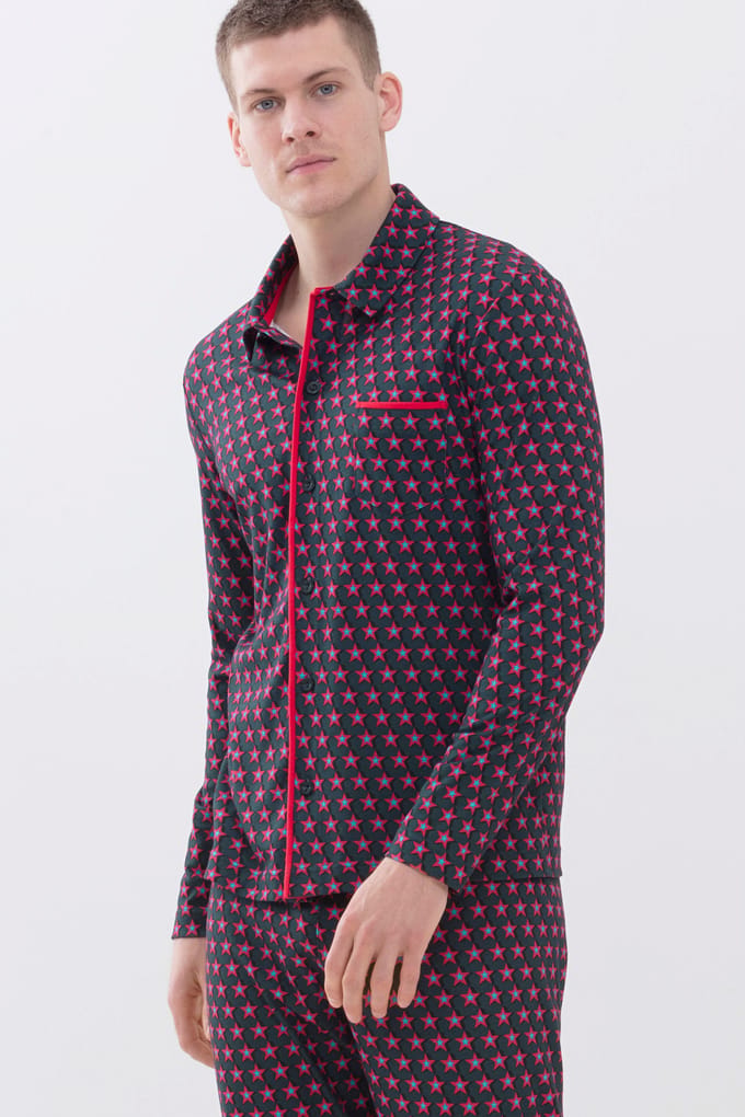 Pyjamatop Serie RE:THINK STAR Fire Red