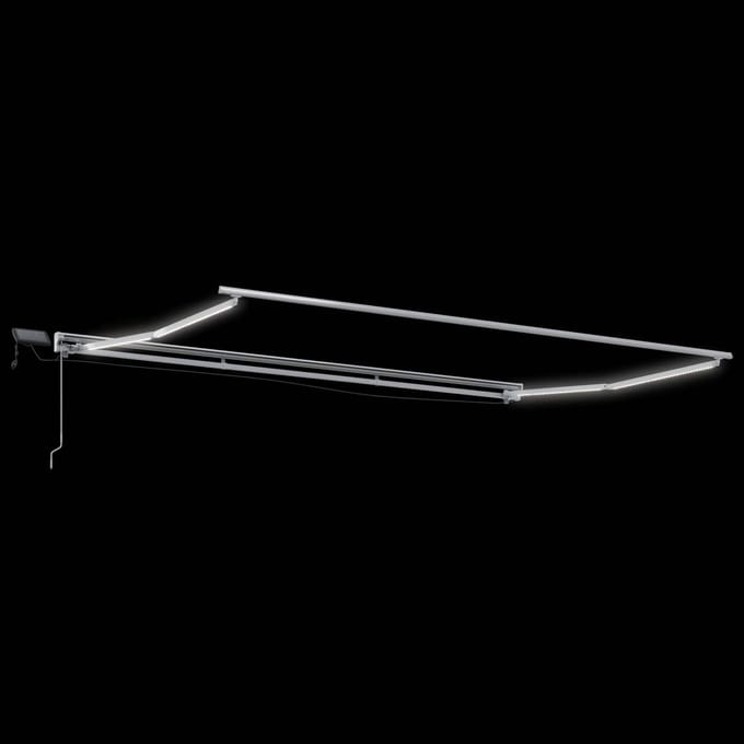 vidaXL - Handbediende - luifel - met - LED's - Zand - 3,5 - x - 2 - m