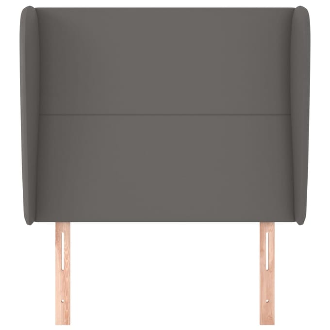 vidaXL - Hoofdbord - met - randen - 103x23x118/128 - cm - kunstleer - grijs