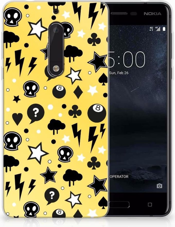 TPU Hoesje voor Silicone Back Case Nokia 5 Punk Geel