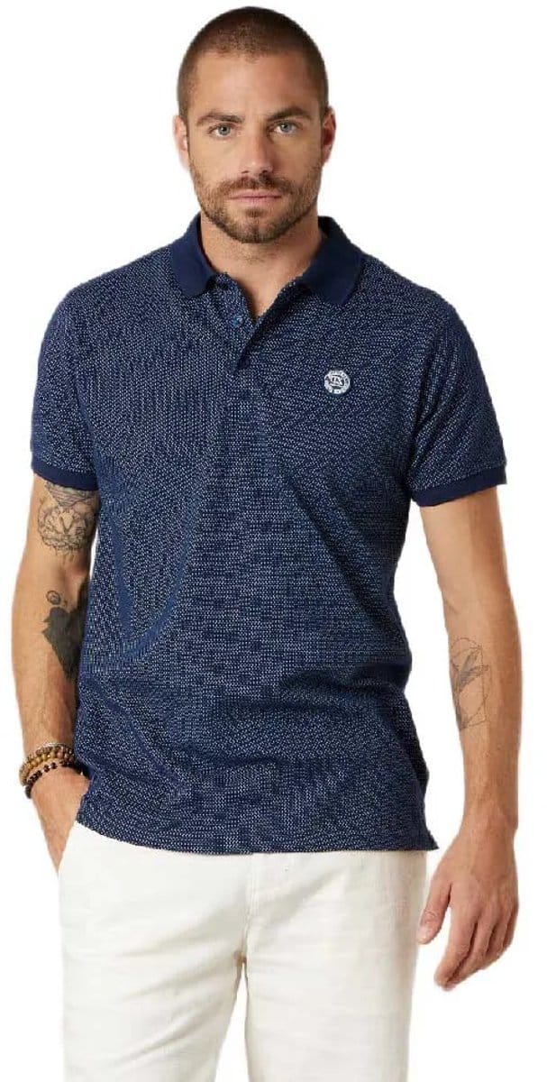 Deeluxe Baky Korte Mouw Poloshirt Blauw XL Man