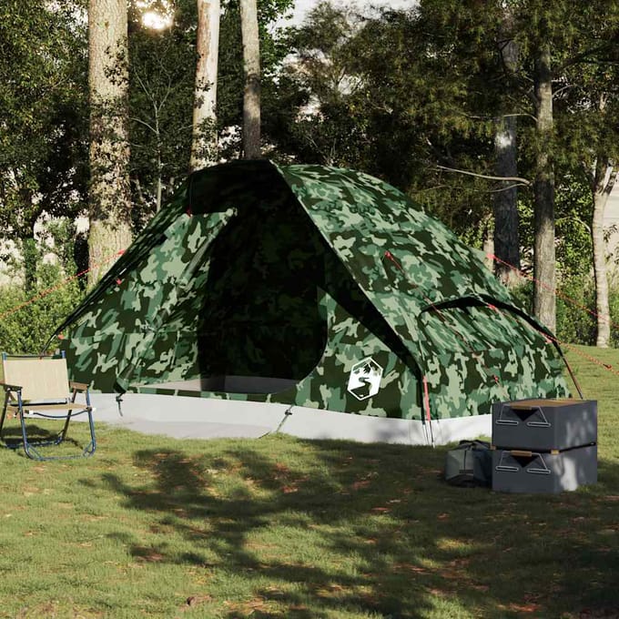 Vidaxl Tente Familiale, 6 Personnes, Camouflage, Imperméable