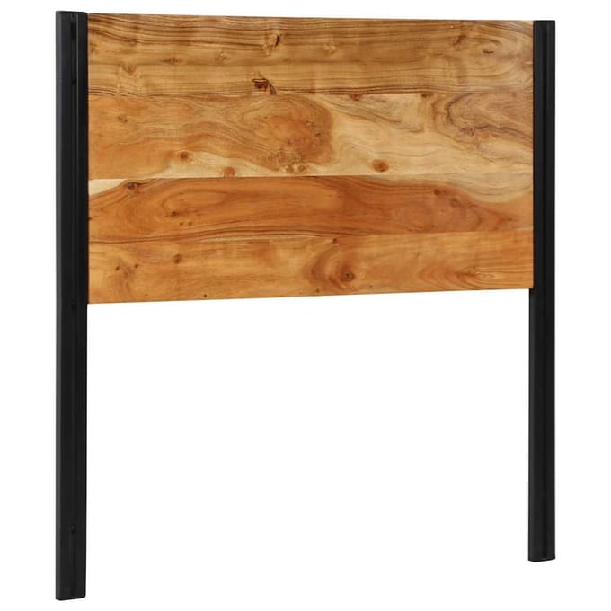vidaXL - Hoofdeinde - 100 - cm - massief - hout - acaciahout - en - ijzer