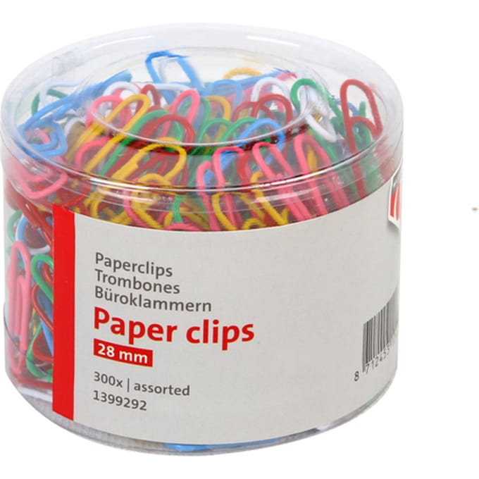 Paperclip Quantore 28mm 300 stuks assorti