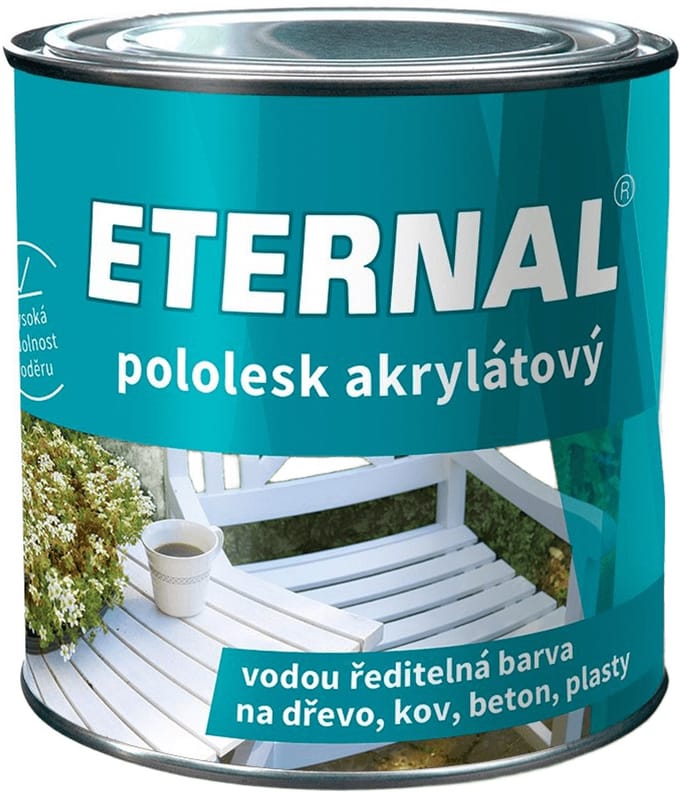 ETERNAL Halfglans Acryl 0,35 kg, Wit (RAL 9003)
