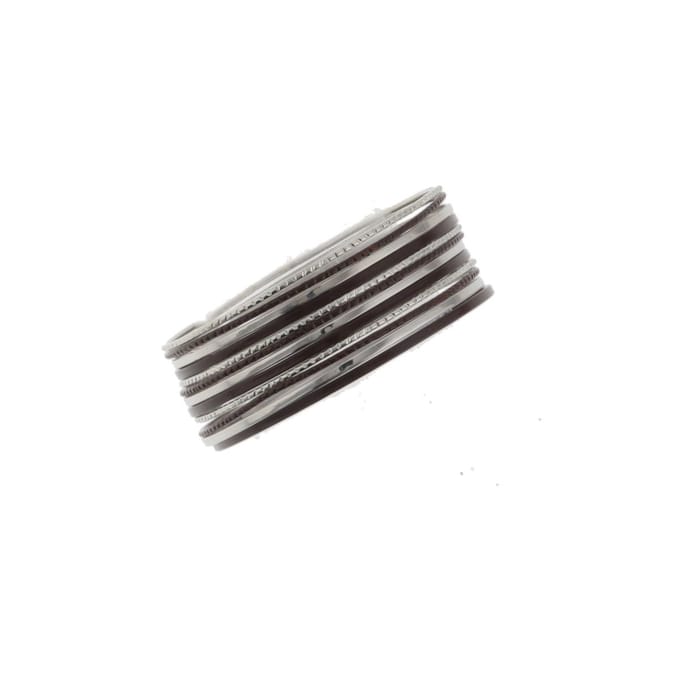 Behave - Armbandenset zilverkleur bruin - moderne stackinglook dames