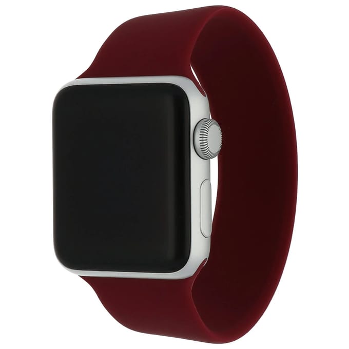 2+1 | Apple Watch Bandje - Siliconen - Solo Loop - Wijnrood