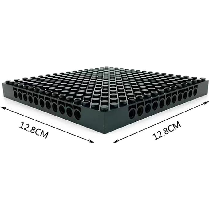 1 STuks Basisplaat Bouwsteen Basisplaat Zwart Verbindingssteen DIY Combinatie MOC 16x16 Gat Verbindingsmodule Compatibele Accessoires black