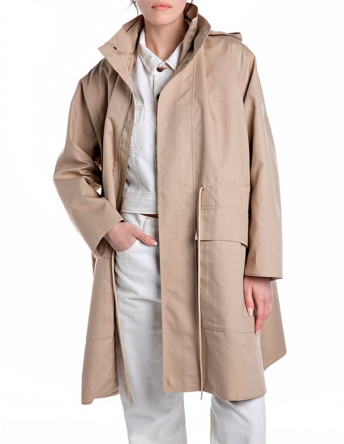 Replay W7884.000.85138 Trenchcoat Beige S Vrouw