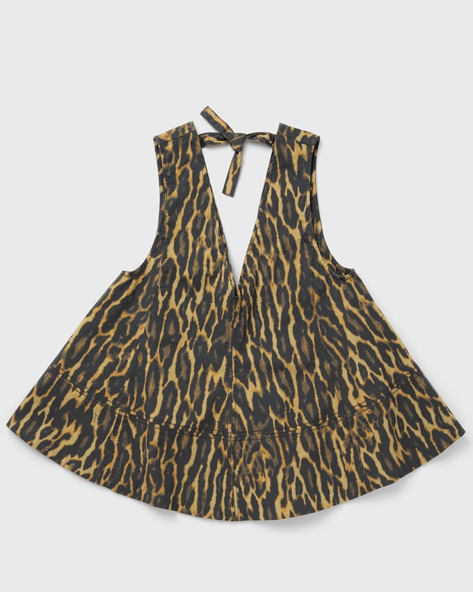 Printed Stretch Cotton A-line Top