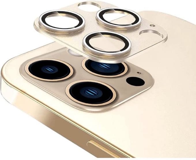 Camera Lens Glass Protector Geschikt voor: Apple iPhone 13 Pro Max - - Goud