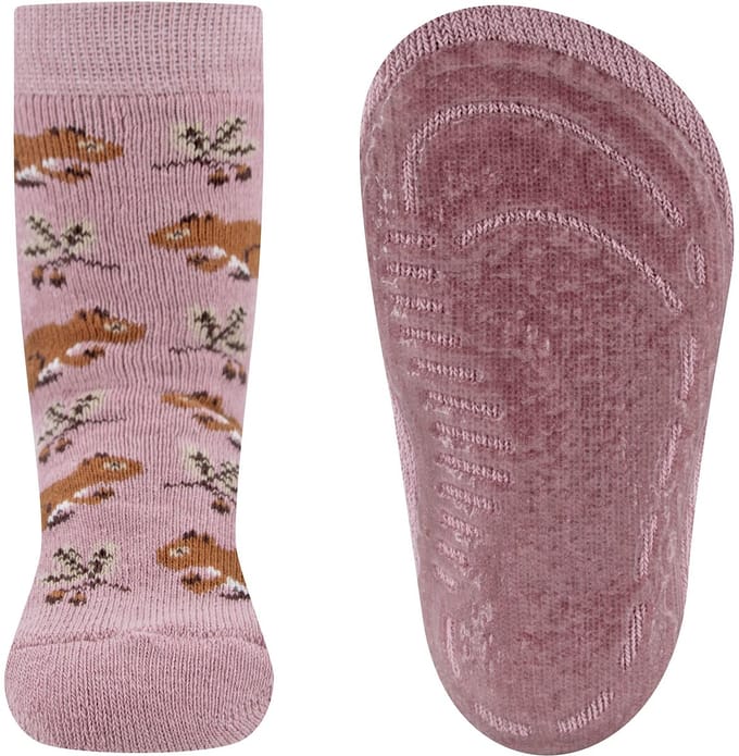 Ewers antislip sokken eekhoontjes mauve