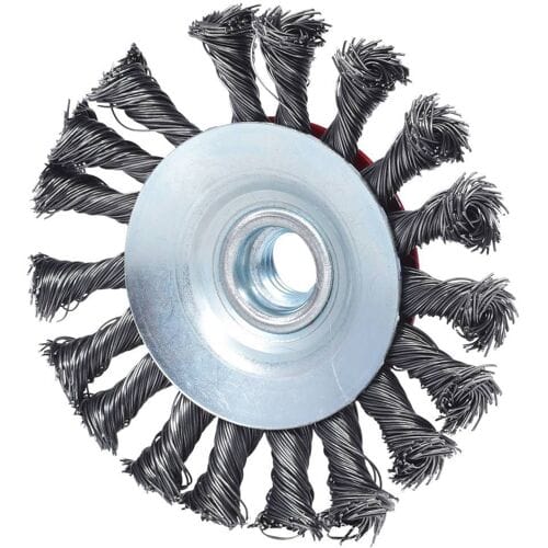 KS Tools 340.0050 Roestvrije kegelvorm-staaldraadborstel, 0,5 mm, Ø 100 mm